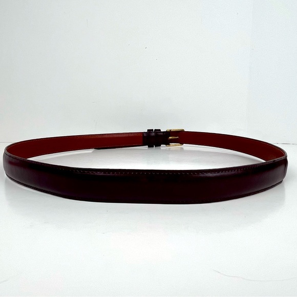 Coach 5700 Belt Burgundy Burnished Cowhide Solid Brass Buckle 38” 95cm - Picture 6 of 16